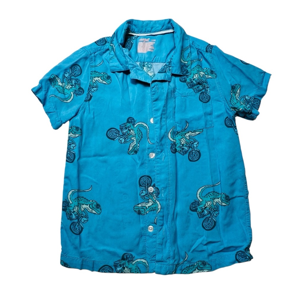 Cat‎ & Jack Teal Shirt with Fun Print